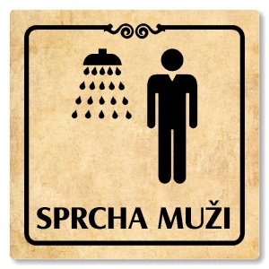 Sprcha muži, 118x118mm, pergamen, Texas